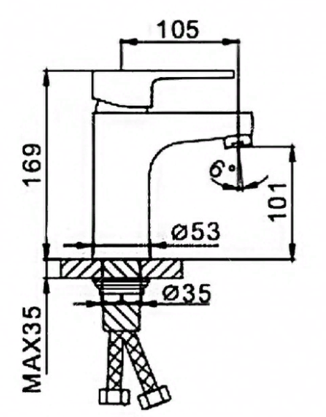 Smesitel dlya rakoviny FRAP F1030-4 2