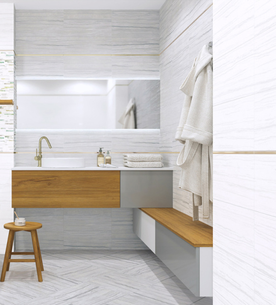 Plitka nastennaya New Trend Gemstone Gray 2