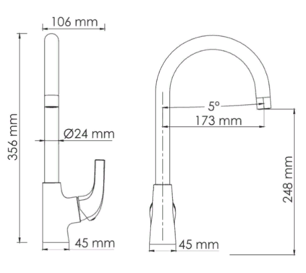 Smesitel dlya kuhni WasserKRAFT Sauer 7107 2