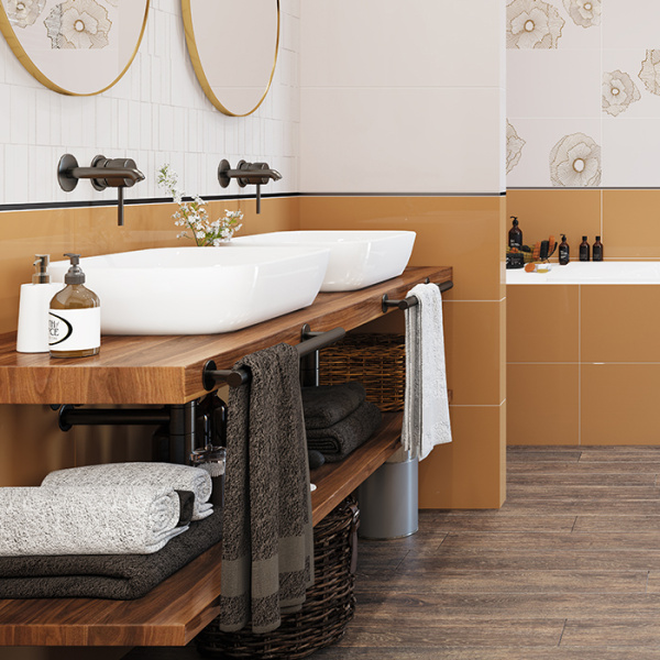 Plitka nastennaya Creto Mono mustard 30h60 2