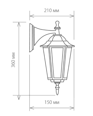 Svetilnik ulichnyj ELEKTROSTANDARD IP44 GL 1004D chernoe zoloto a035744 2