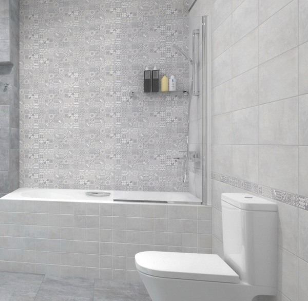 Plitka nastennaya Laparet Bastion seryj 2