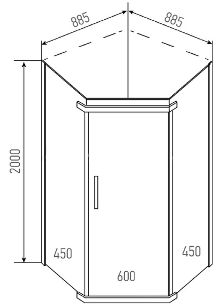 Dushevoe ograzhdenie ERLIT Comfort  2