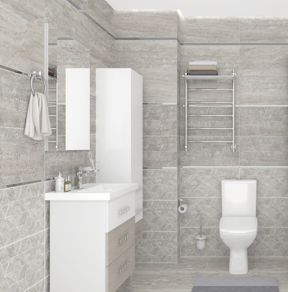 Plitka nastennaya Laparet Echo seryj 30h60 2