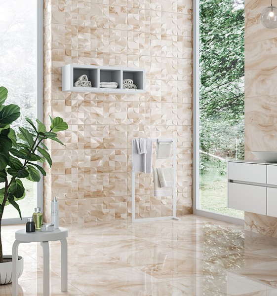 Plitka nastennaya Rev. Diva Mu Cream BR Rect 33,3h90 2