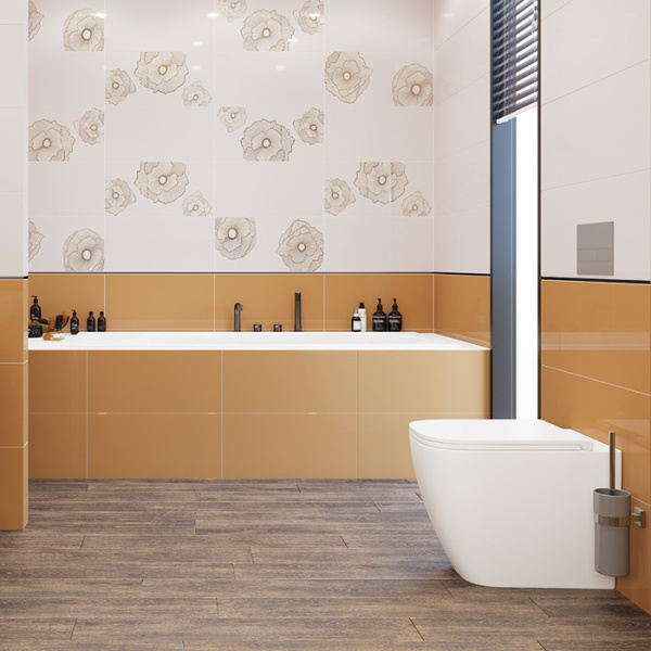 Panno Creto Mono Golden flowers 2