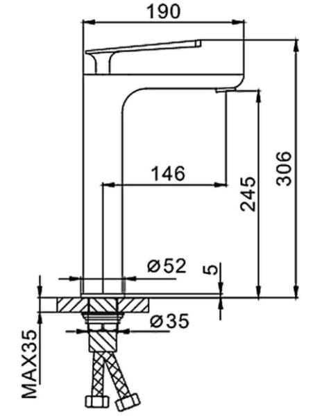 Smesitel dlya rakoviny FRAP F1052-57 2