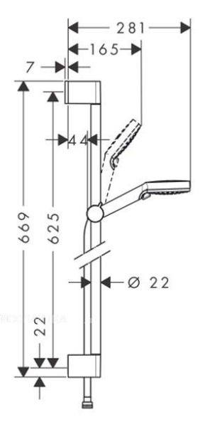 Dushevoj nabor Hansgrohe Crometta 2