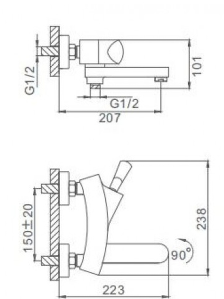 Smesitel dlya vanny FRAP F3081 2
