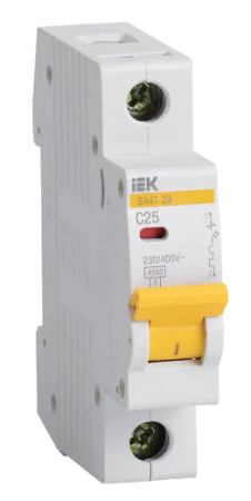 Avtomaticheskij vyklyuchatel IEK VA47-29 25A 4,5kA MVA20-1-025-C
