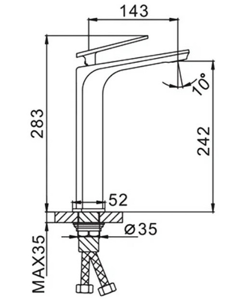 Smesitel dlya rakoviny FRAP F1058-2 belyj 2
