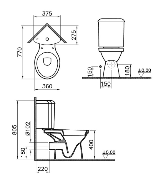 Unitaz uglovoj mikrolift NORM Wenkel 4