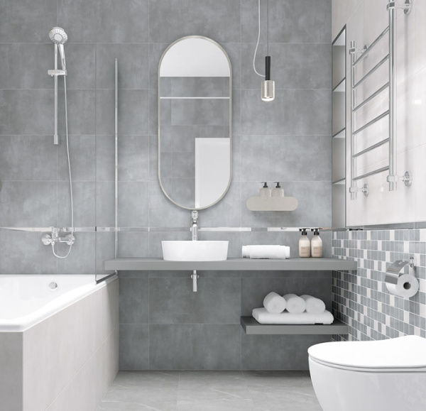 Plitka nastennaya Laparet Stream seryj 2