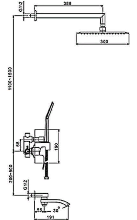 Dushevaya sistema vstraivaemaya GAPPO G7107 2