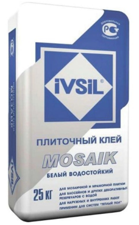 Klej IVSIL MOSAIK belyj vodostojkij 25kg