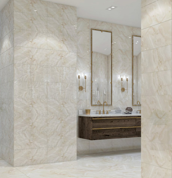 Plitka nastennaya Kerasol Trend Opalo Leaves Marfil Rectificado 2