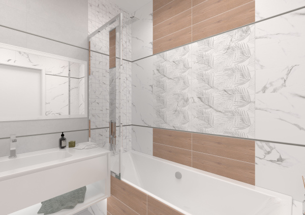 Dekor nastennyj EM-TILE Avila Deco Leaves 2