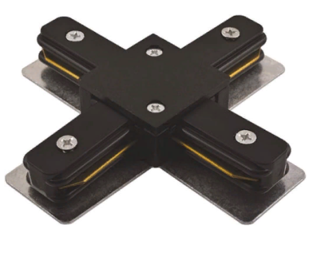 Konnektor dlya trekovogo svetilnika X-obraznyj JAZZWAY 5010871 chernyj