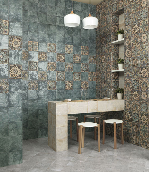 Plitka nastennaya Mainzu Mandala Green 20h20 2