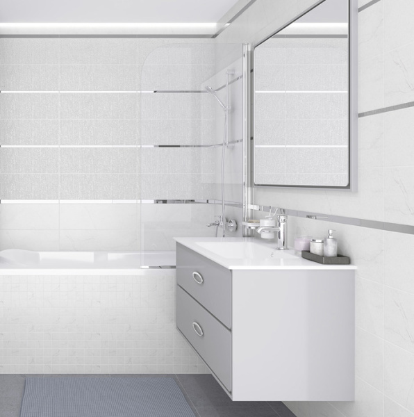 Plitka nastennaya Laparet Rock belyj 2