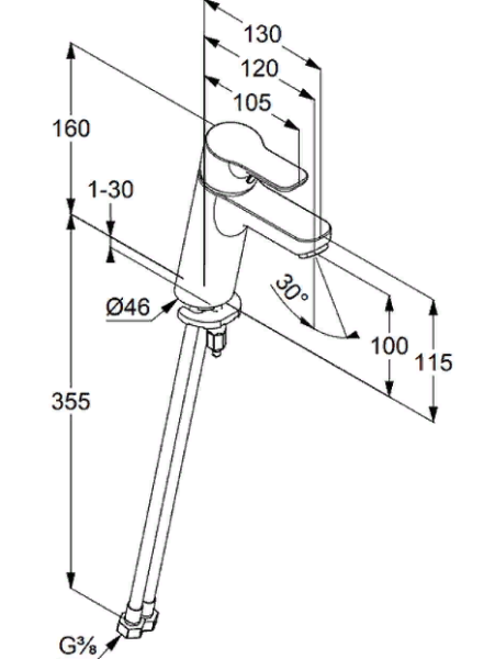 Smesitel dlya rakoviny KLUDI PURE EASY 372929165 2