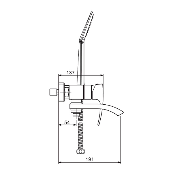 Smesitel dlya vanny GAPPO G3207-6 chernyj 2