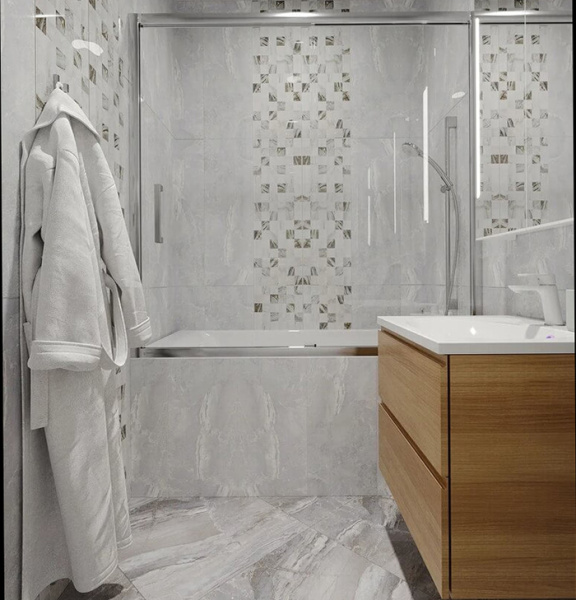 Plitka nastennaya Kerasol Persia Mosaico Perla Rectificado 2