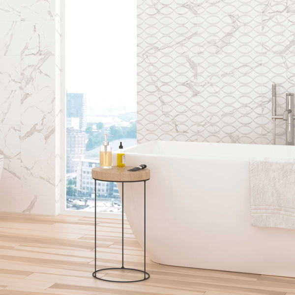 Plitka nastennaya Creto Scales belyj 2