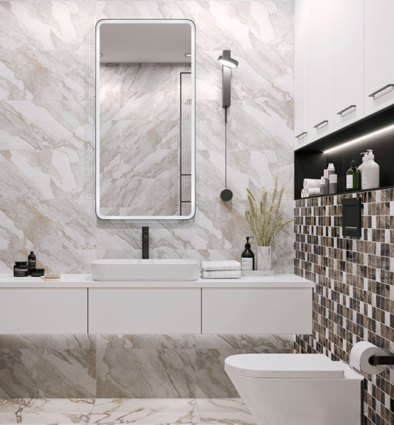 Plitka nastennaya Laparet Disco belyj 2