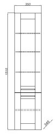 Penal podvesnoj 35sm AQWELLA Foster dub sonoma 2