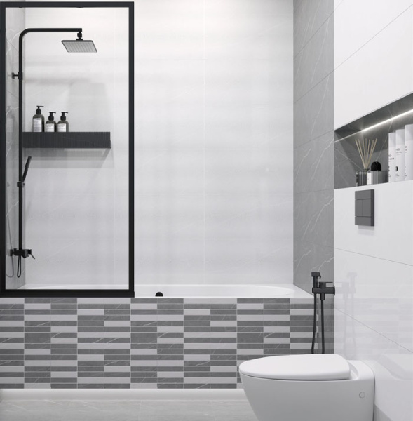 Plitka nastennaya Laparet Rubio svetlo-seryj 2