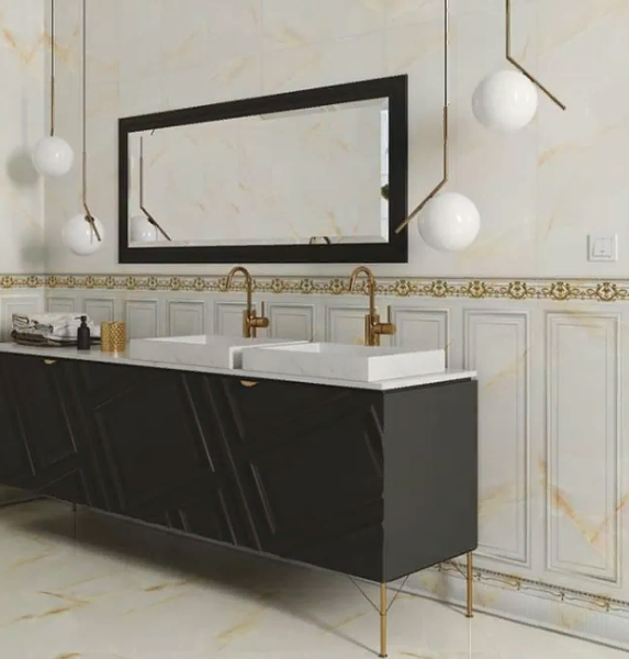 Bordyur Novacera Royal Listello Ornato Gold 9h30 2