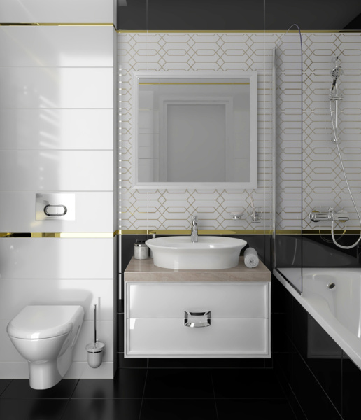 Plitka nastennaya Laparet Simple belyj 25h75 2