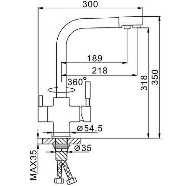 Smesitel dlya kuhni F4352-5 2