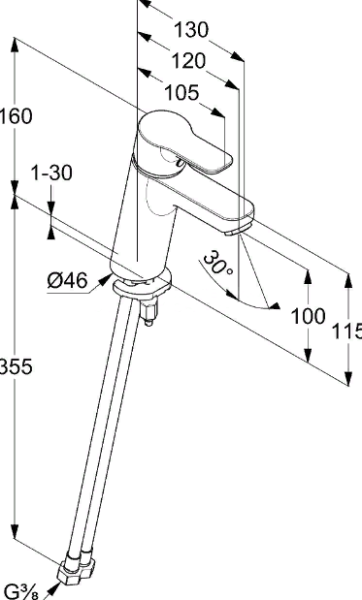 Smesitel dlya rakoviny odnorychazhnyj bez donnogo klapana 2