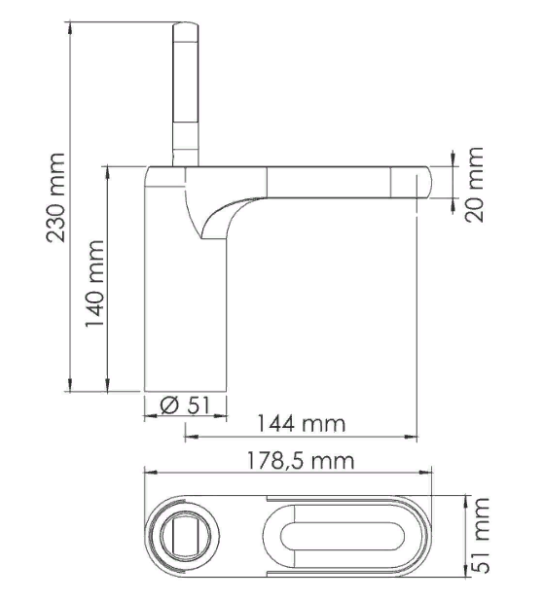 Smesitel dlya rakoviny WasserKRAFT Kammel 1803 2