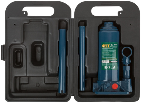 Domkrat gidravlicheskij butylochnyj v chemodane 3t FIT 3