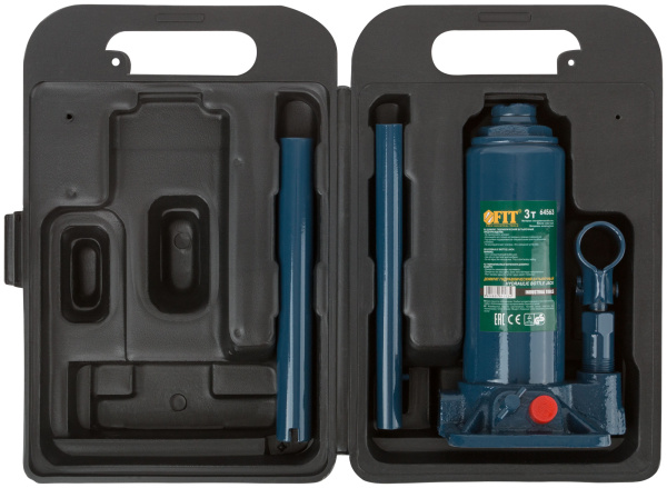 Domkrat gidravlicheskij butylochnyj v chemodane 3t FIT 3