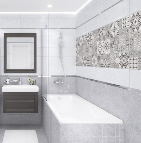 Plitka nastennaya Laparet Mason seryj 2