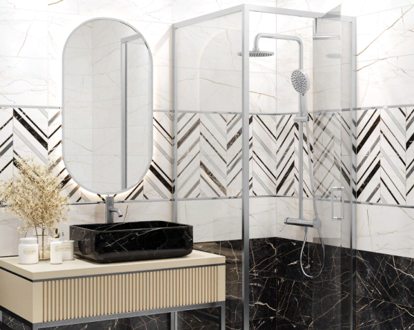 Plitka nastennaya Delacora Bohema White 2