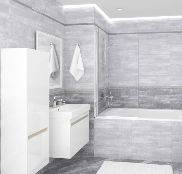 Plitka nastennaya Laparet Allure seryj svetlyj 60008 20h60 2