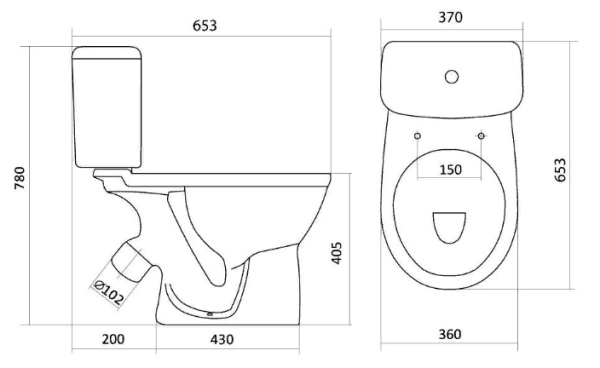 Unitaz napolnyj SANTEK BOREAL 4