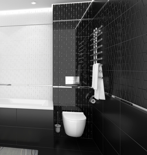 Dekor Laparet Tabu Discrete chyornyj 30h60 2