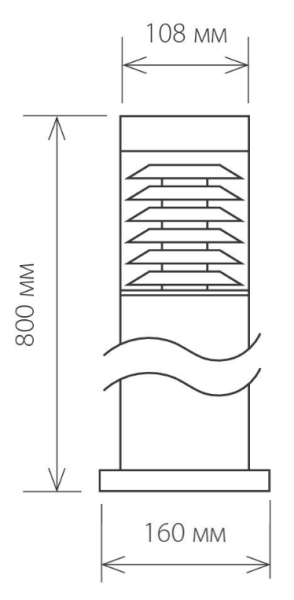 Svetilnik ulichnyj landshaftnyj ELEKTROSTANDARD TECHNO chernyj 1507 a035093 2