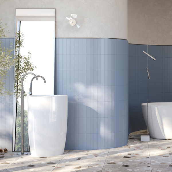 Plitka nastennaya Creto Aquarelle blue 2