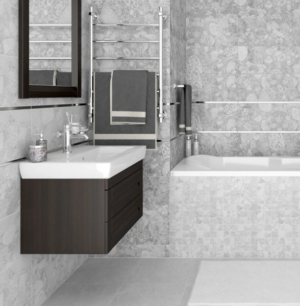 Plitka nastennaya Laparet Eco belyj 25h75 2