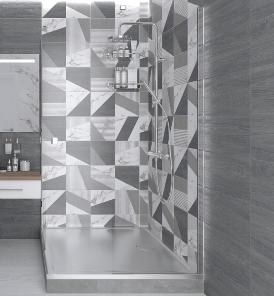 Plitka nastennaya Laparet Savage seryj uzor 2