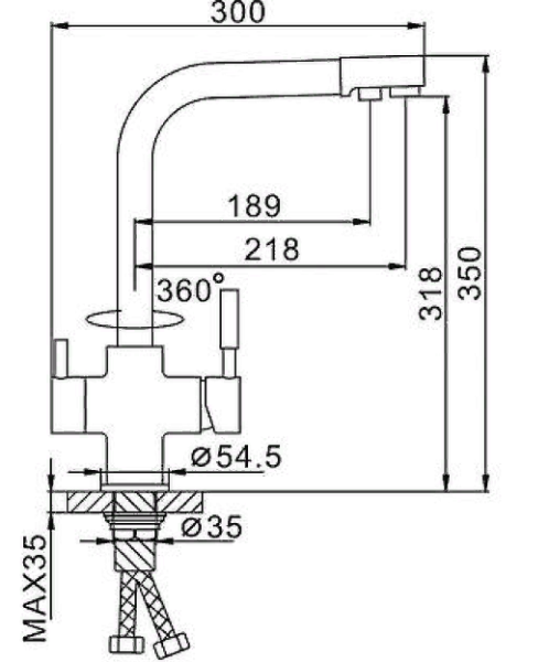 Smesitel dlya kuhni F4352-7 2