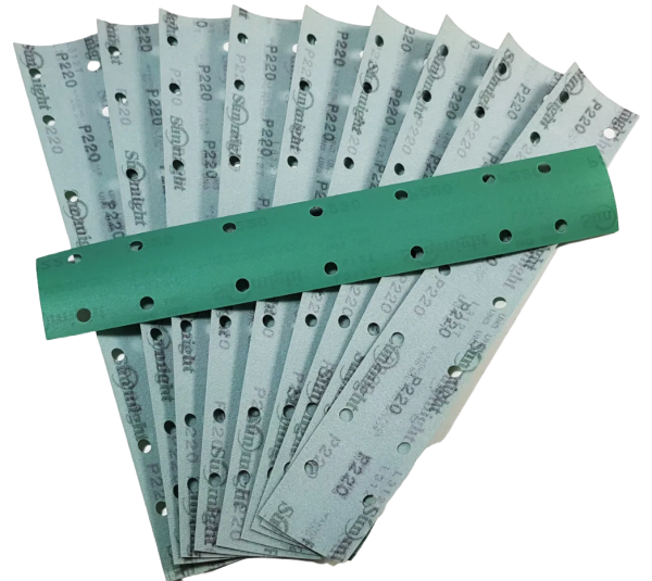 Shlifovalnye polosy Sunmight FILM R220 14 otverstij 70mmH420mm, 10sht 2