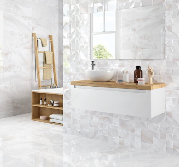 Plitka nastennaya Stylnul Rev. Diva Pearl Br Rect 33,3h90 2